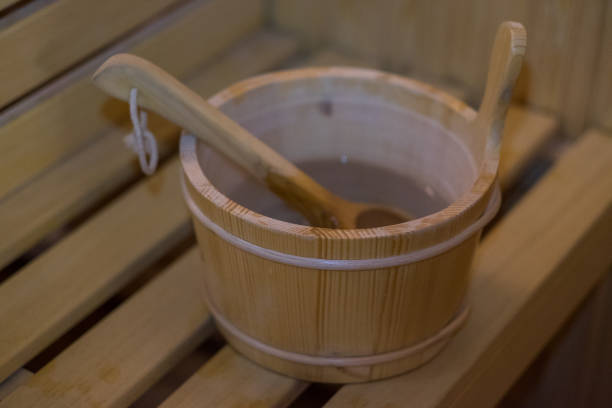 istock Bucket in the sauna 920038342