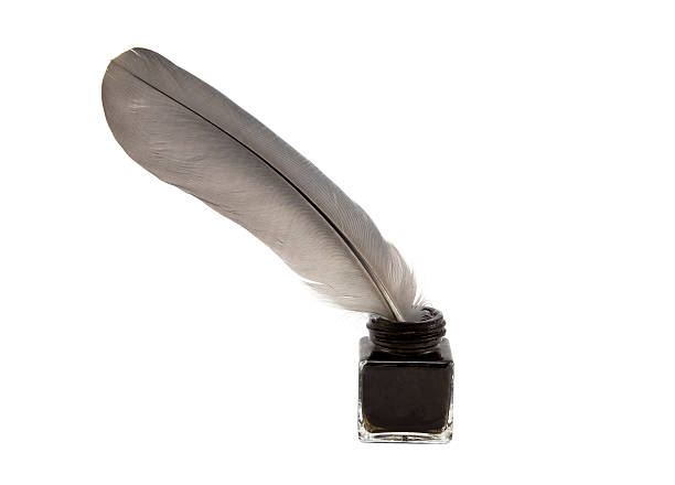 istock Feather quill pen and ink with clipping path 92003966