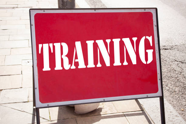 istock Conceptual hand writing text caption inspiration showing Training. Business concept for Education Text knowledge study written on announcement road sign with background and copy space 920041164