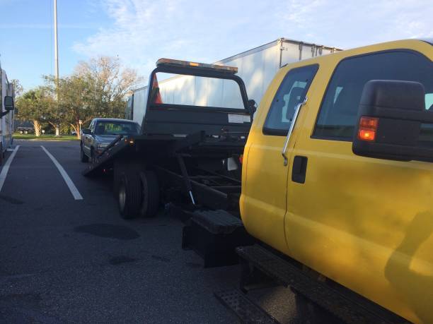 istock Pickup truck being towed 920047734
