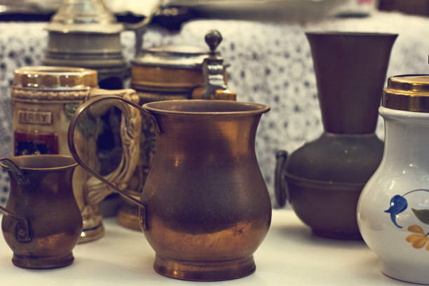 An ancient pitcher. Vintage store, flea market.