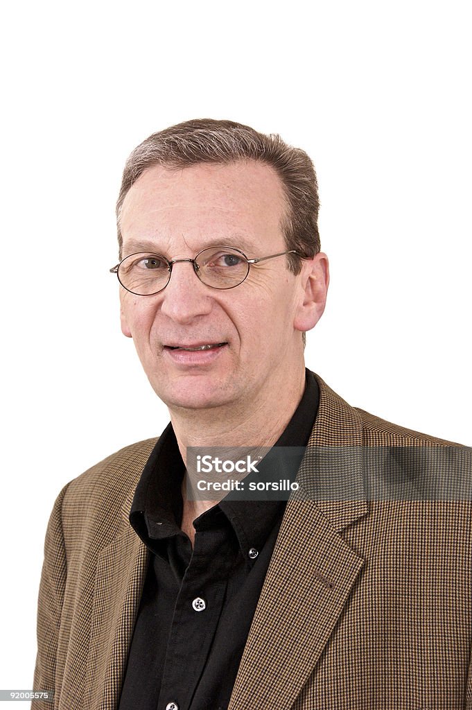Porträt eines älteren Mannes lächelnd - Lizenzfrei Aktiver Senior Stock-Foto
