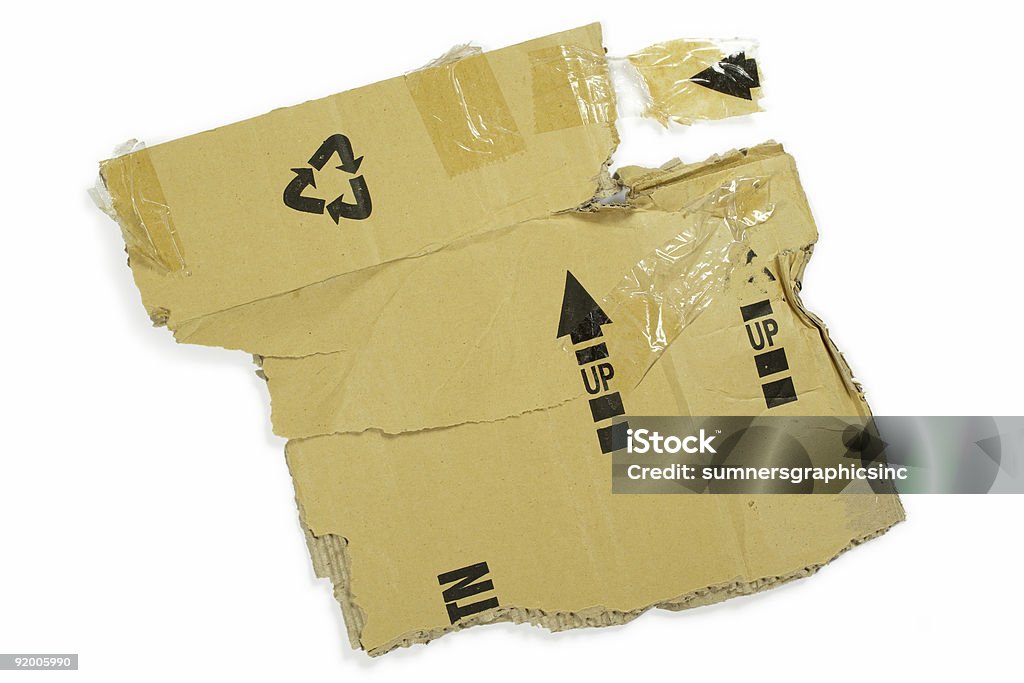 Scatola di cartone mangled - Foto stock royalty-free di Cambiare casa