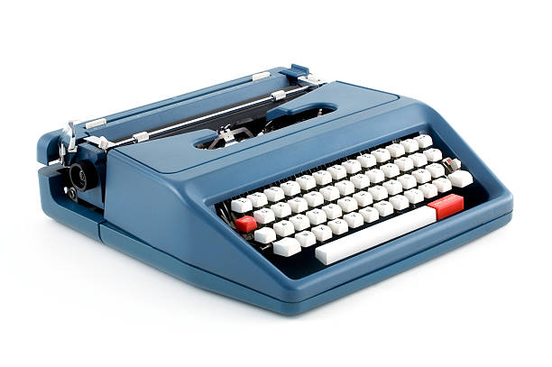 タイプライター - typewriter key typewriter keyboard blue typebar ストックフォトと画像
