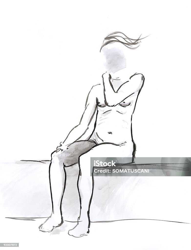 Mujer cuerpo boceto - Foto de stock de Anatomía libre de derechos
