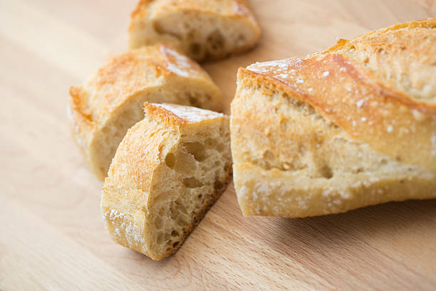 istock Pieces of a baguette (french bread) 92007947