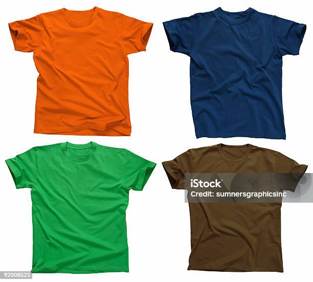 Blank Tshirts Stockfoto und mehr Bilder von T-Shirt - T-Shirt, Grün, Blau