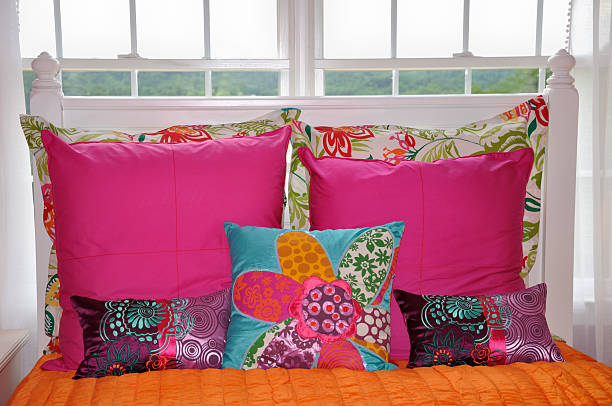 istock Home Decor Series: Girls Bedroom Bedding with Decorative Pillows 92008603