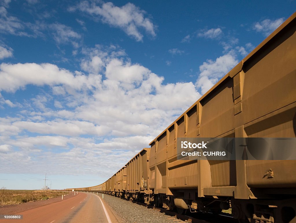 Iron Ore Train Cars  Mining - Natural Resources Stock Photo
