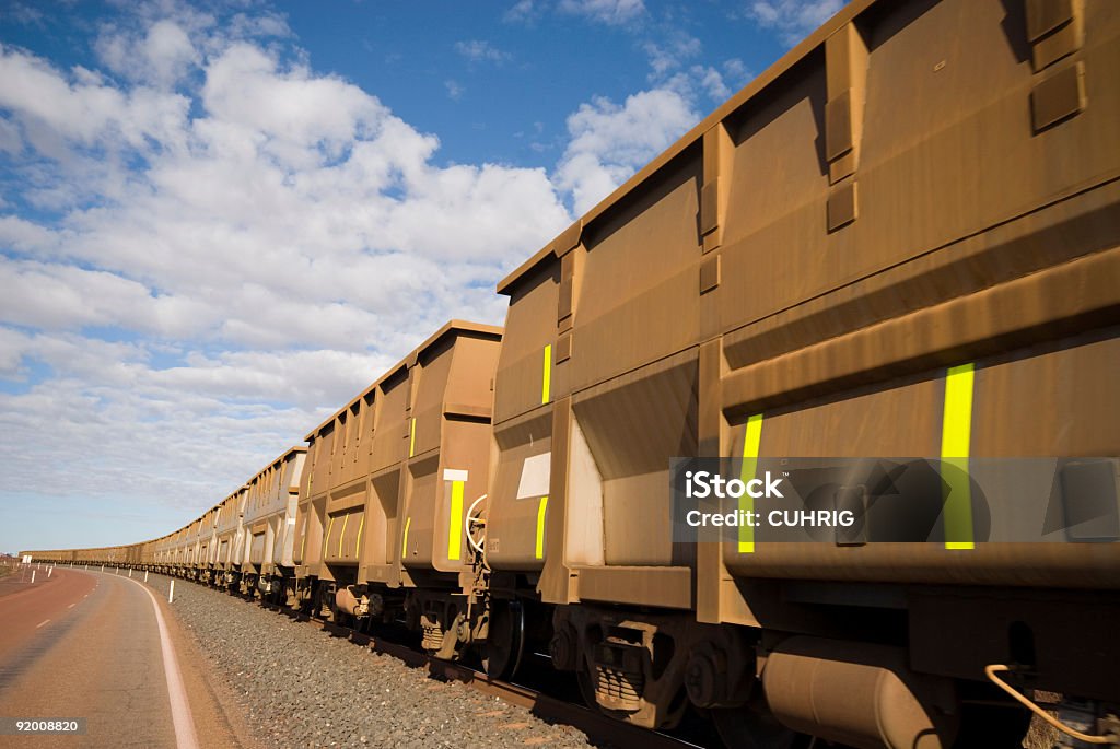 Iron Ore Train Cars  Train - Vehicle Stock Photo