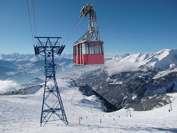 istock Crans-Montana Skistation - Red Gondola 92008866