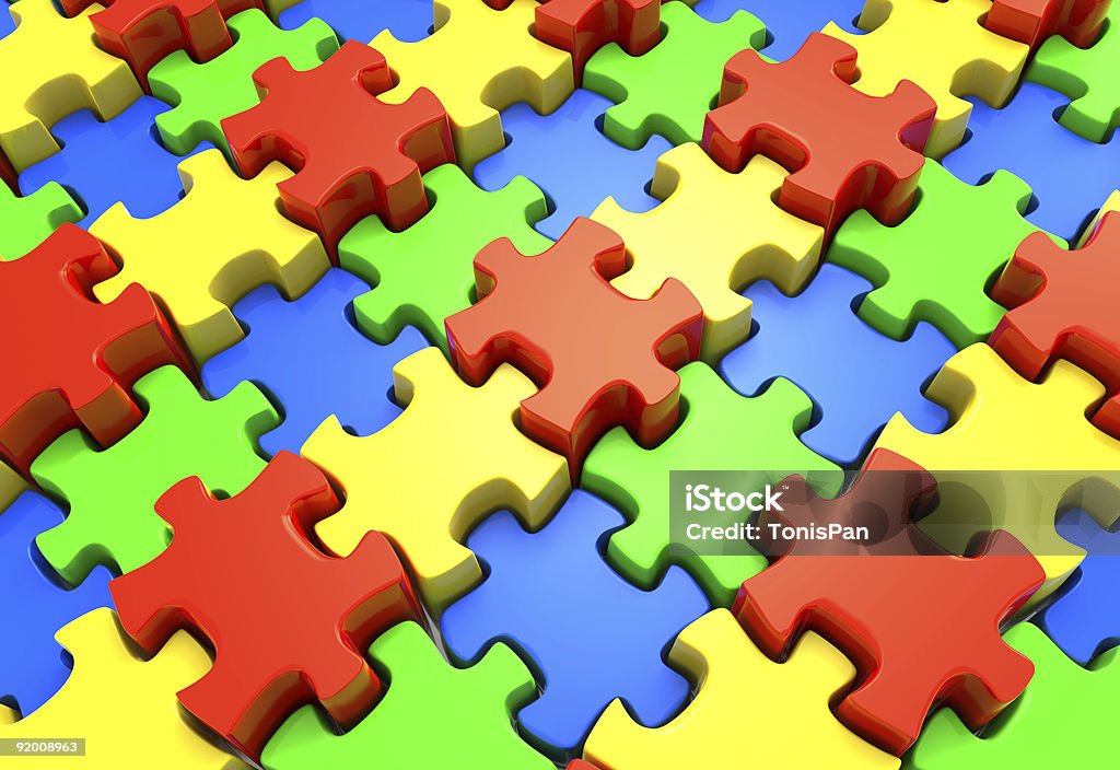 Puzzle mundo - Foto de stock de Amarillo - Color libre de derechos