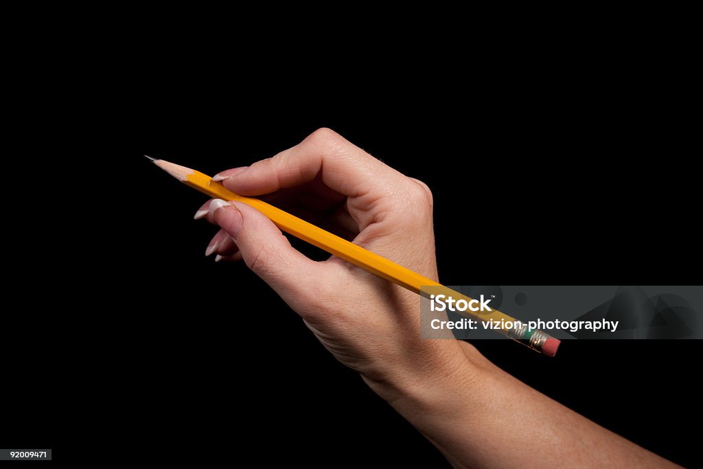Women's hand holding Bleistift - Lizenzfrei Bildung Stock-Foto