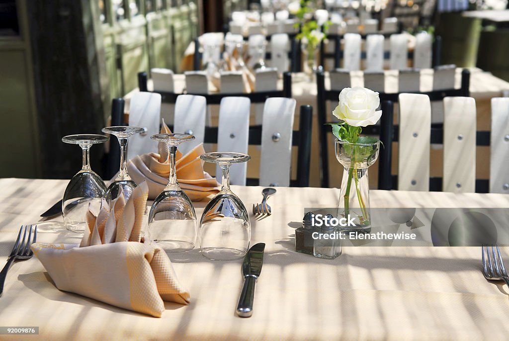 Restaurant-Terrasse - Lizenzfrei Anzünden Stock-Foto