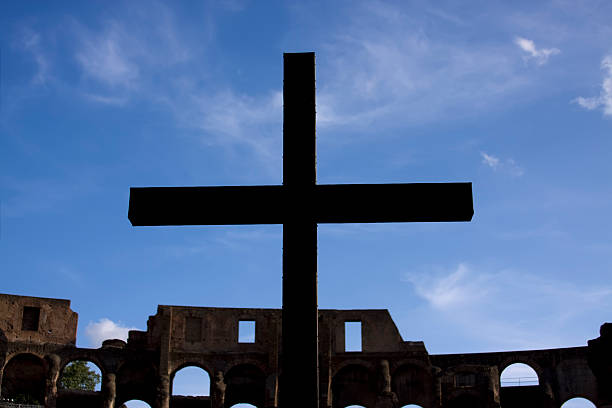 istock Silhouette of cross 92010026