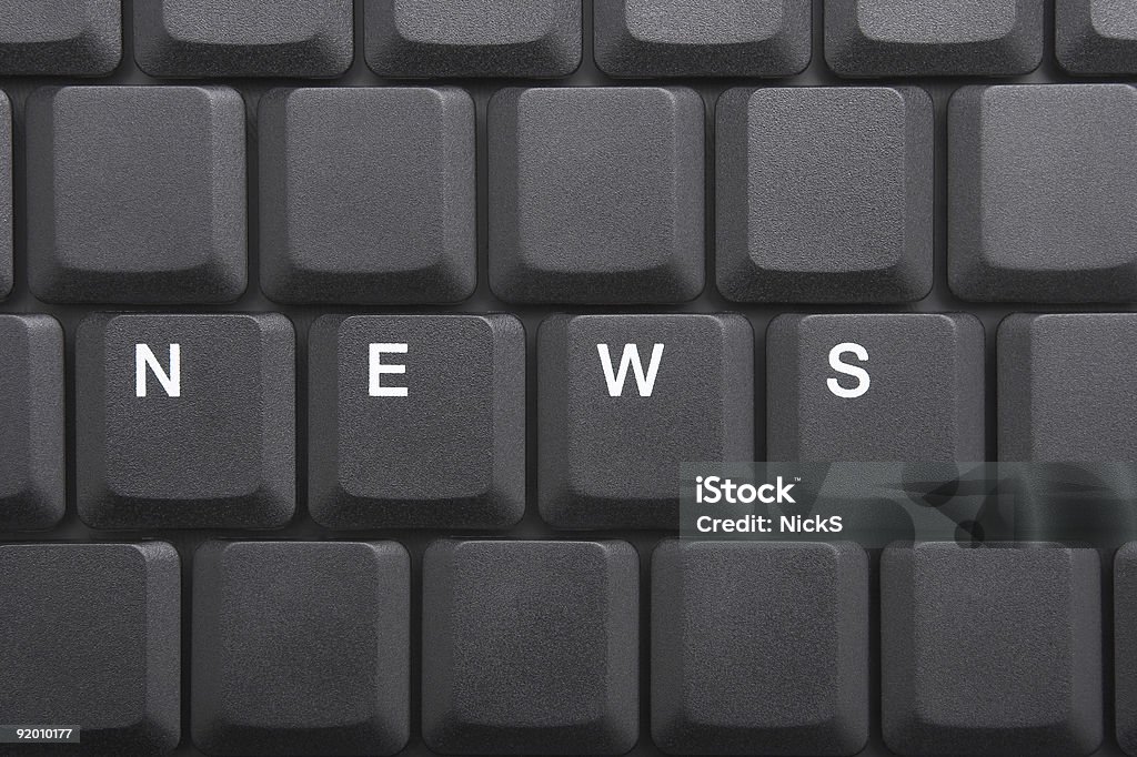 KEYBOARD - NEWS  Announcement Message Stock Photo