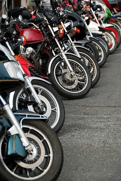 istock Row of motobikes 92010526