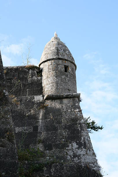 Antique sentry box in Galicia stock photo