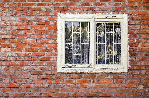 Window in Brick Wall stock photo