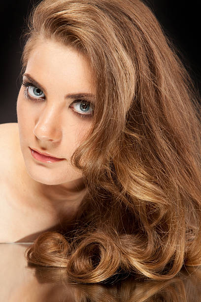 istock Fashion model with long brunette hair. 92010762