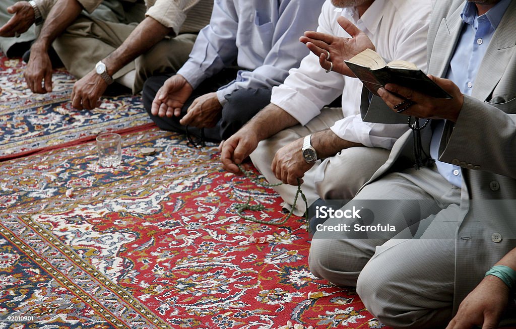 Lamenting muslims in mosque  Islam Stock Photo