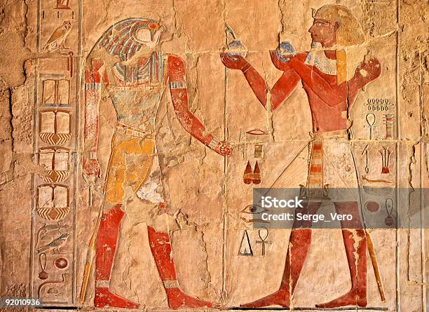 Antigo Egipto Fresco - Fotografias de stock e mais imagens de Egipto Antigo - Egipto Antigo, Hieróglifo, Templo de Hatshepsut