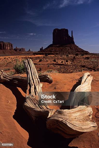 East Mitten Butte De Monument Valley Foto de stock y más banco de imágenes de Aire libre - Aire libre, Altiplanicie, Arena