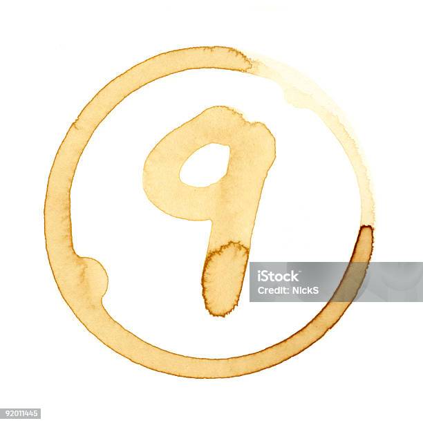 Coffee Stain Number Series Stock Photo - Download Image Now - Addiction, Backgrounds, Cafe