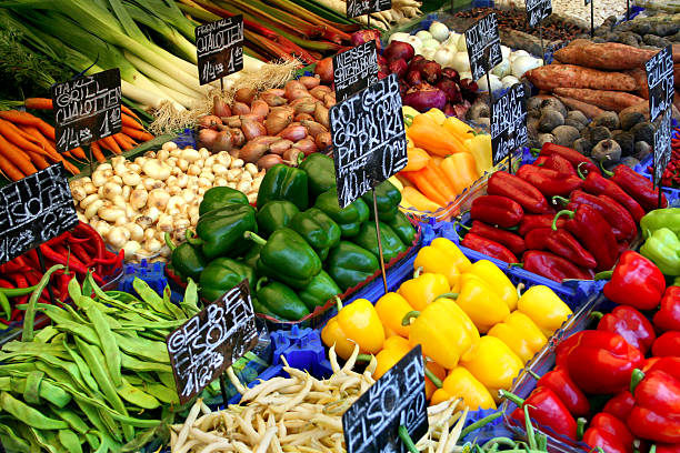 vegetables'분류 - pepper bell pepper market spice 뉴스 사진 이미지