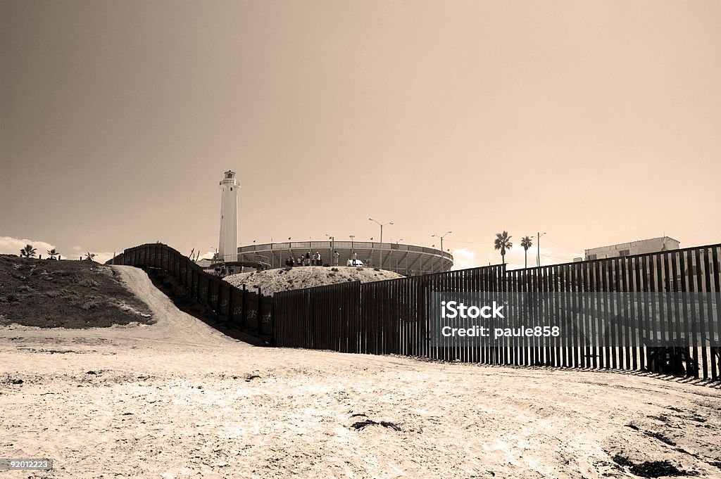 미국/멕시코 국경 - 로열티 프리 국경 스톡 사진