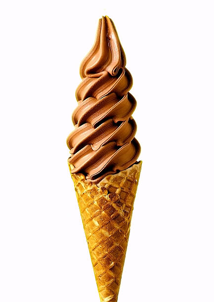 istock Ice cream cone filled with chocolate ice cream 92012371