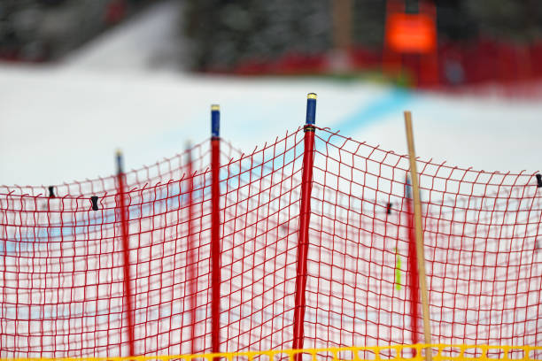 istock Snow fence at ski resort 920123774