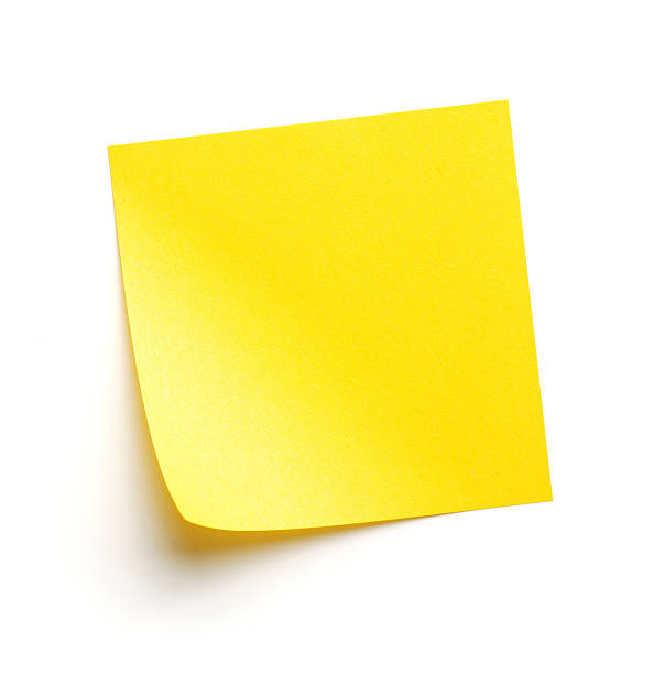 post-it - adhesive note note pad paper yellow fotografías e imágenes de stock