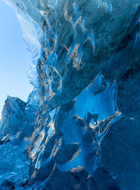 istock Glacial Ice cave icelnd view to sky 920126266