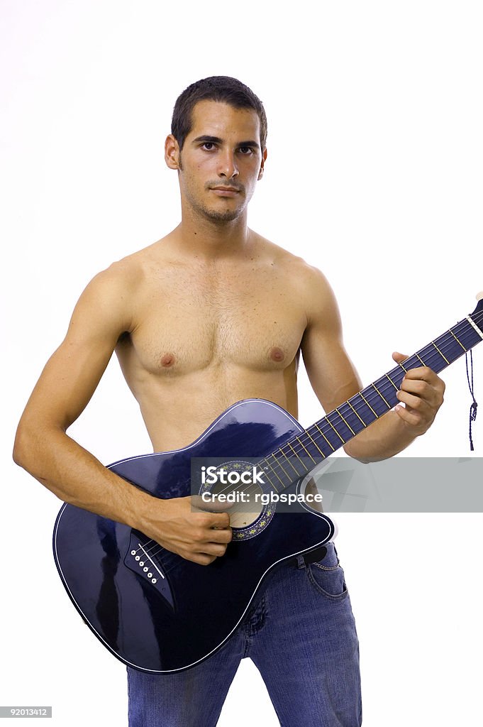 Adolescente tocando la guitarra - Foto de stock de Actuación - Representación libre de derechos
