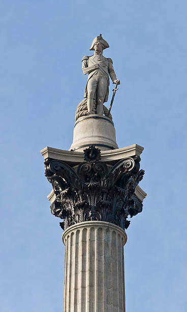 Nelson's Column on Trafalgar Square, London stock photo