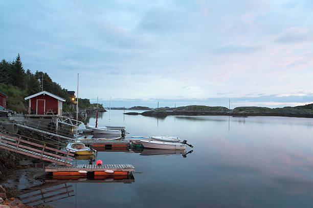 istock Little marina in twilight 92013653