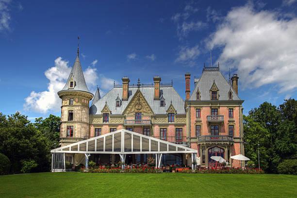 schloss schadau, thun, szwajcaria - thun switzerland facade european culture zdjęcia i obrazy z banku zdjęć