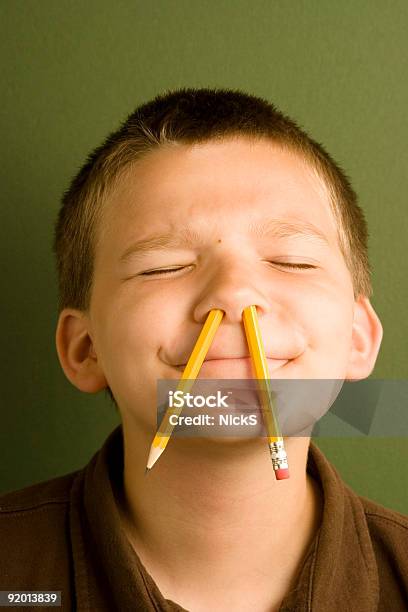 Expression Series Pencil Nose Stock Photo - Download Image Now - Pencil, Child, Childhood
