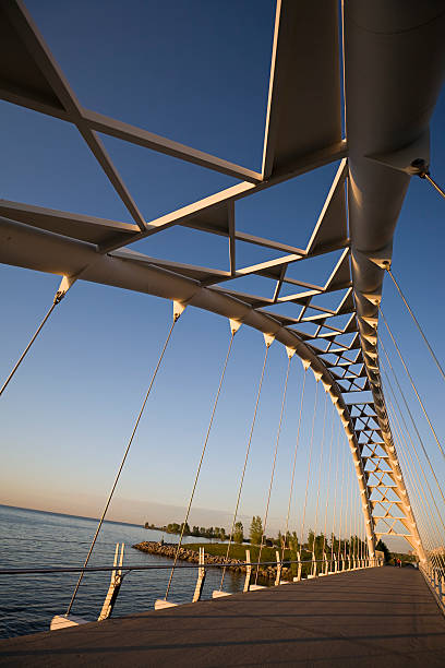 istock Toronto Pedestrain Shore Park Trail Bridge 92013926