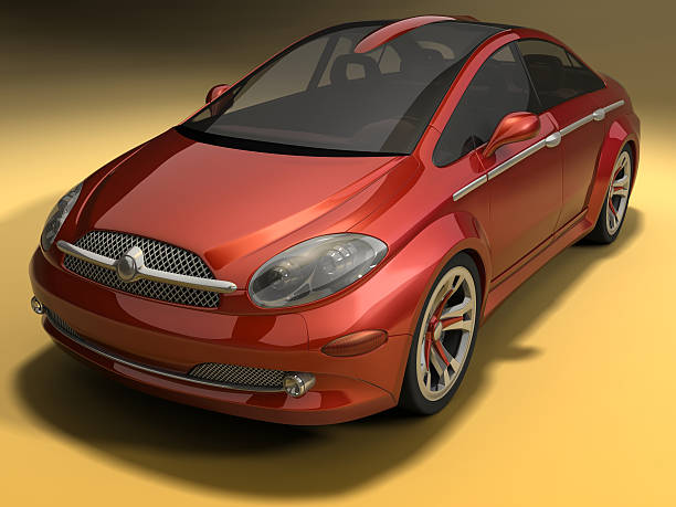 istock Concept design of a sportive sedan car 92014281