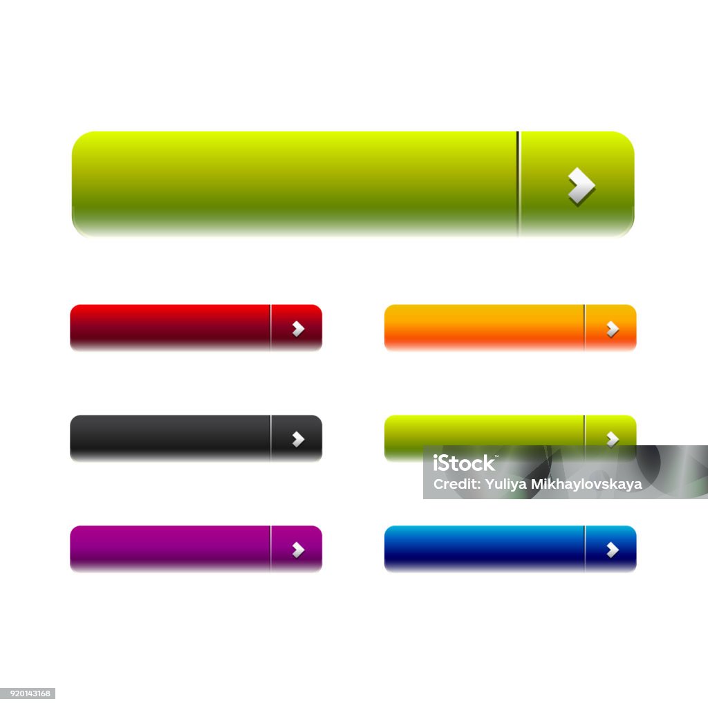 Menu Button Contents Vector Web Menu Buttons Set For Business Site Stock Illustration ...