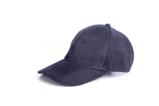 istock Close up new black baseball hat isolated on white 920161560