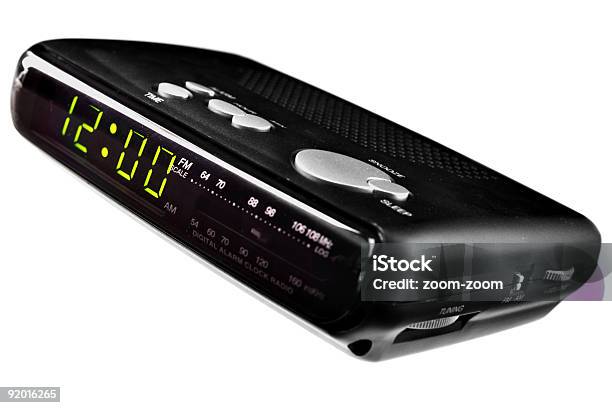 Digital Alarm Clock Radio Stock Photo - Download Image Now - Alarm Clock, Digital Display, Black Color