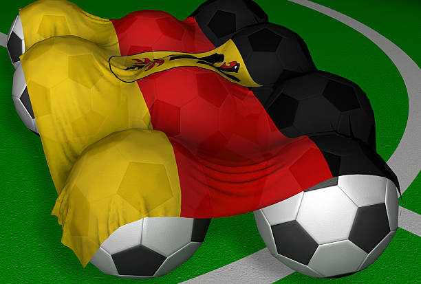 istock Germany flag and soccer-balls 92016361