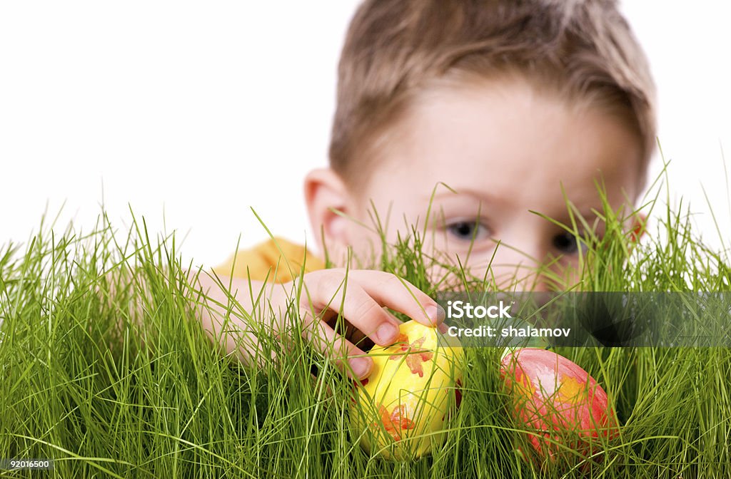 Easter Ostereiersuche - Lizenzfrei Kind Stock-Foto