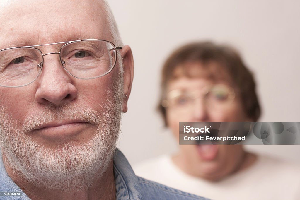 Altes Paar mit einem Argument - Lizenzfrei Frustration Stock-Foto