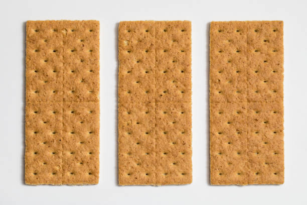 Graham Crackers Graham cracker photo shot close up with a macro lens and a white background smore photos stock pictures, royalty-free photos & images