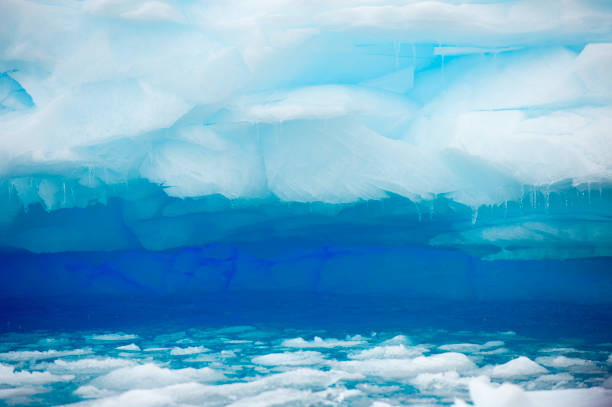 Sea ice on Antarctica. Iceberg, frozen.