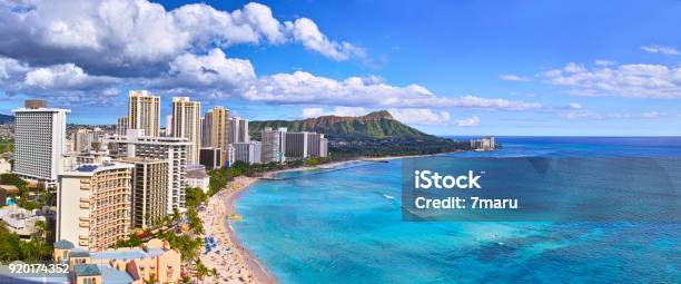 Waikiki Beach Stock Photo - Download Image Now - Waikiki Beach, Hawaii Islands, Hotel